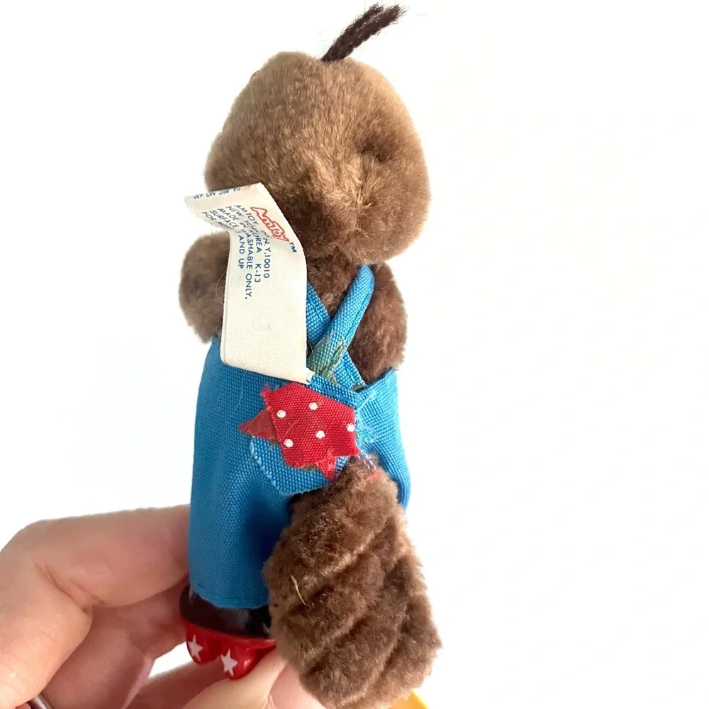 Vintage 80’s Get Along Gang beaver & dog clip hugger plush figures set of 2